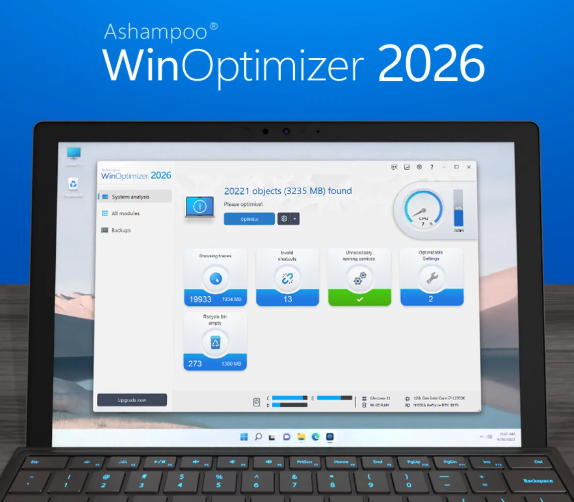 Ashampoo WinOptimizer 2026 Key (2 PCs) <span dir="ltr" class="cl-ltr">Ashampoo WinOptimizer 2026 Key (2 PCs)</span> - تصویر 1