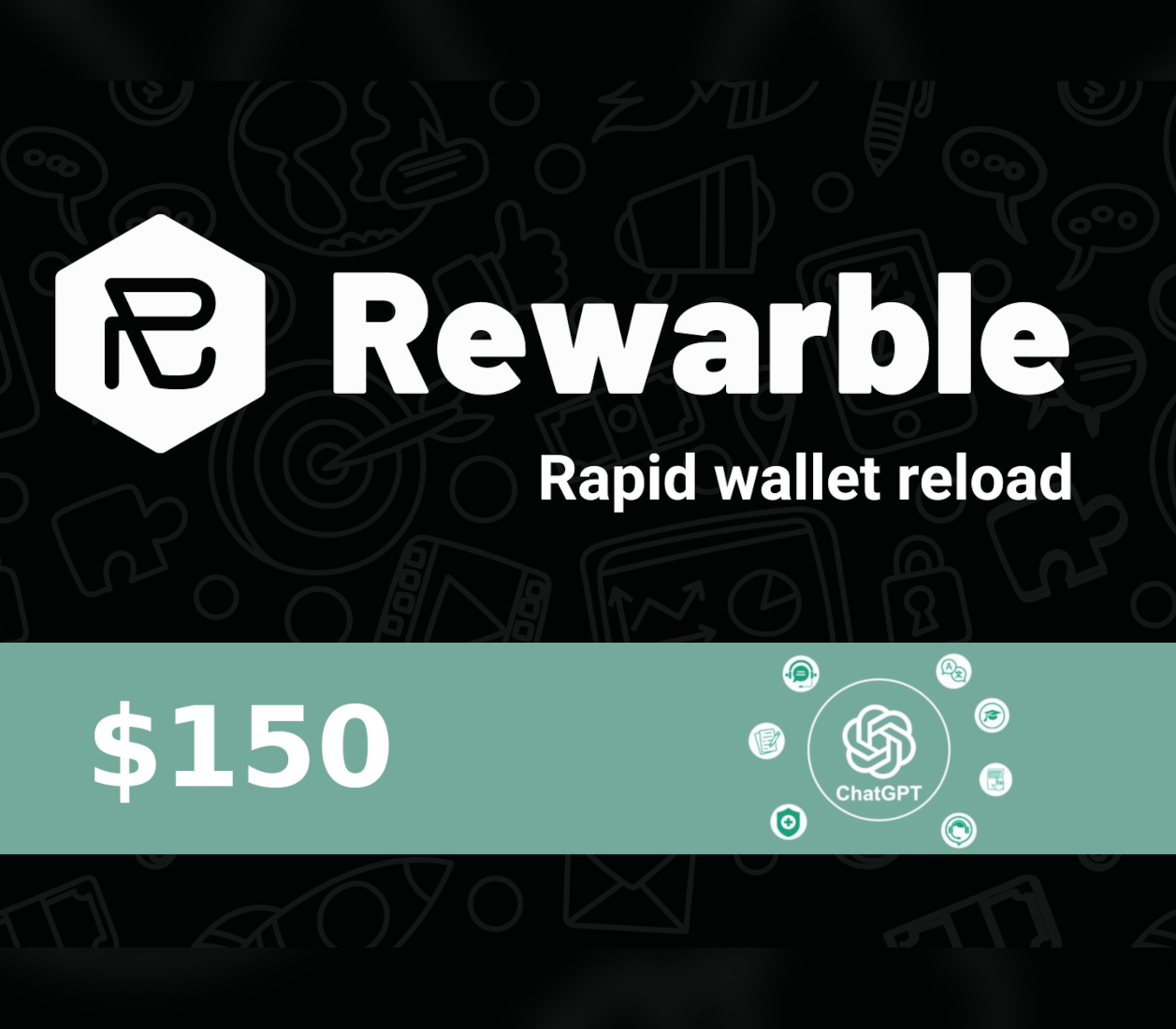 Rewarble ChatGPT $150 Gift Card US <span dir="ltr" class="cl-ltr">Rewarble ChatGPT $150 Gift Card US</span> - تصویر 1