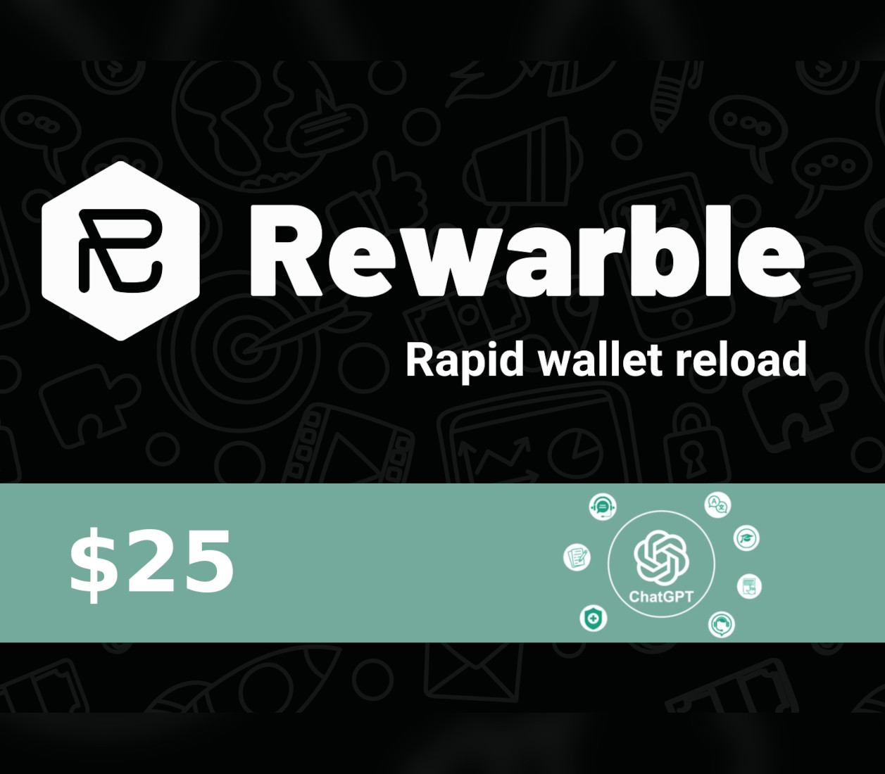 Rewarble ChatGPT $25 Gift Card US <span dir="ltr" class="cl-ltr">Rewarble ChatGPT $25 Gift Card US</span> - تصویر 1