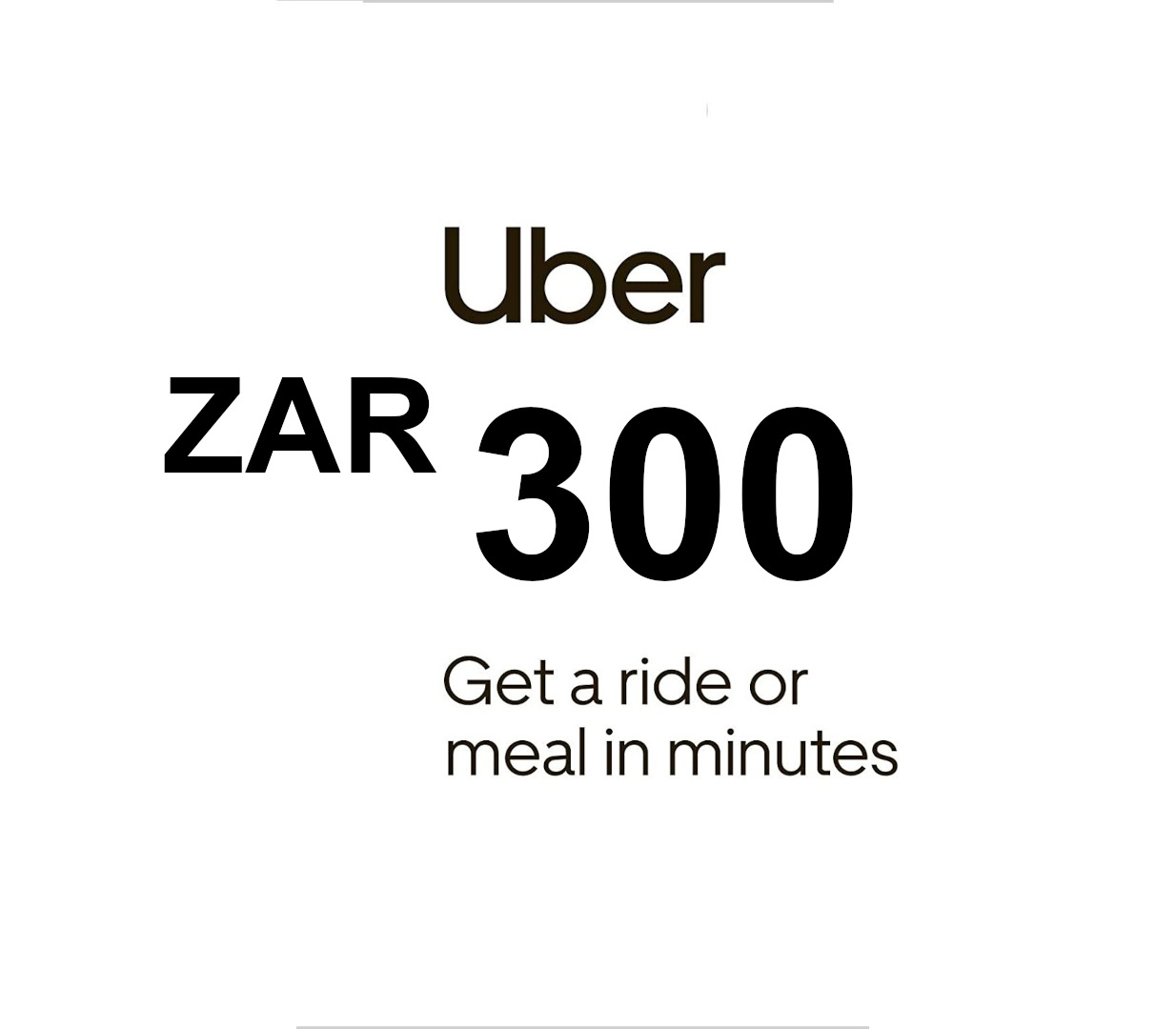 Uber ZAR 300 Voucher <span dir="ltr" class="cl-ltr">Uber ZAR 300 Voucher</span> - تصویر 1